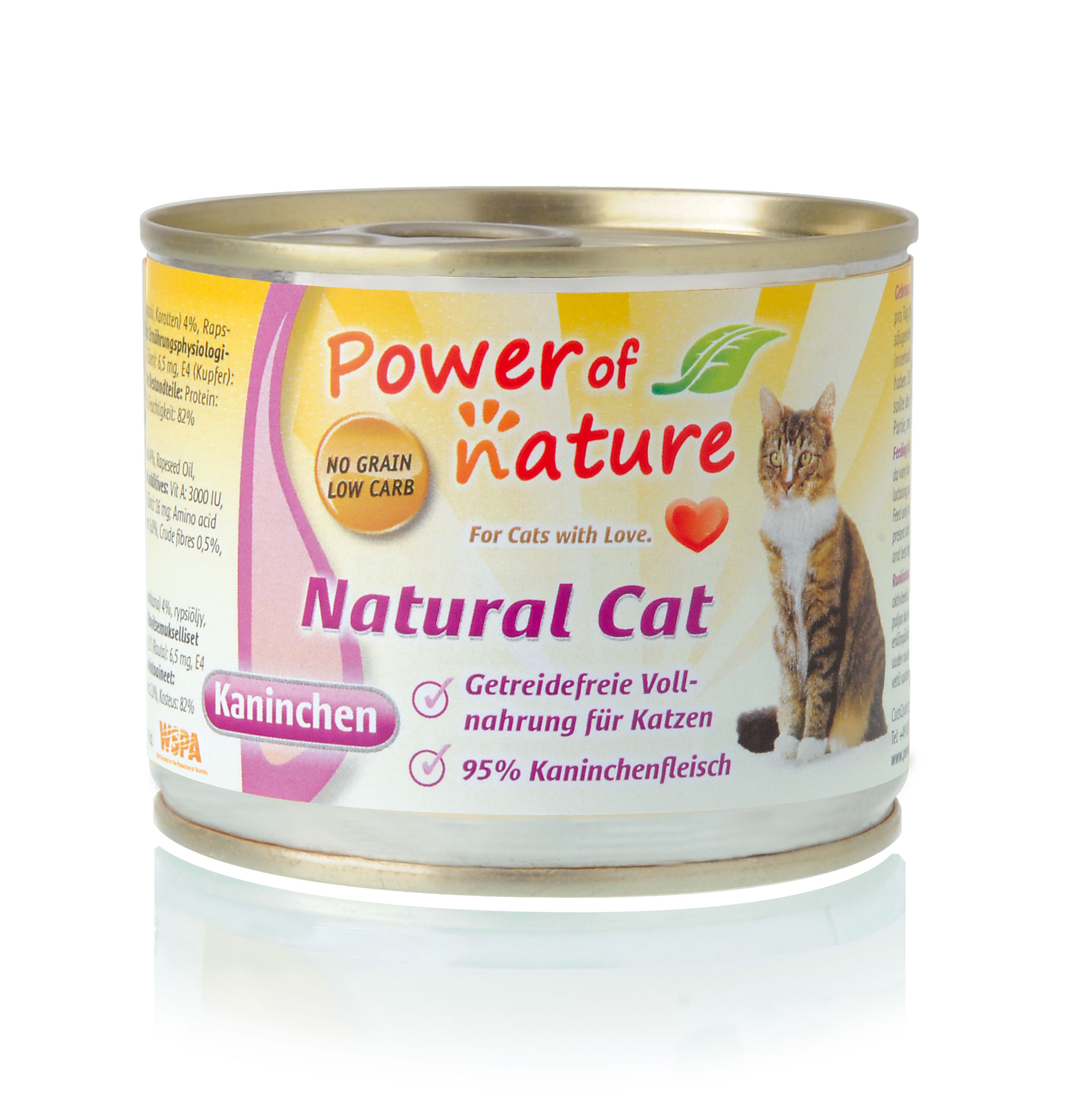 Power of Nature Natural Cat Dose Kaninchen 24 x 200g